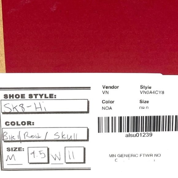 VANS SK8-Hi Shoe For Men Skate Brown Black Canvas Suede Sneaker Custom Alsu01239 - Picture 7 of 8